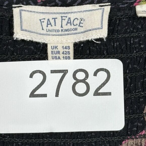 Fat‎ Face Bennie Floral Midi Dress Sz 10 Short Black Red Floral Smocked Boho - Picture 6 of 12